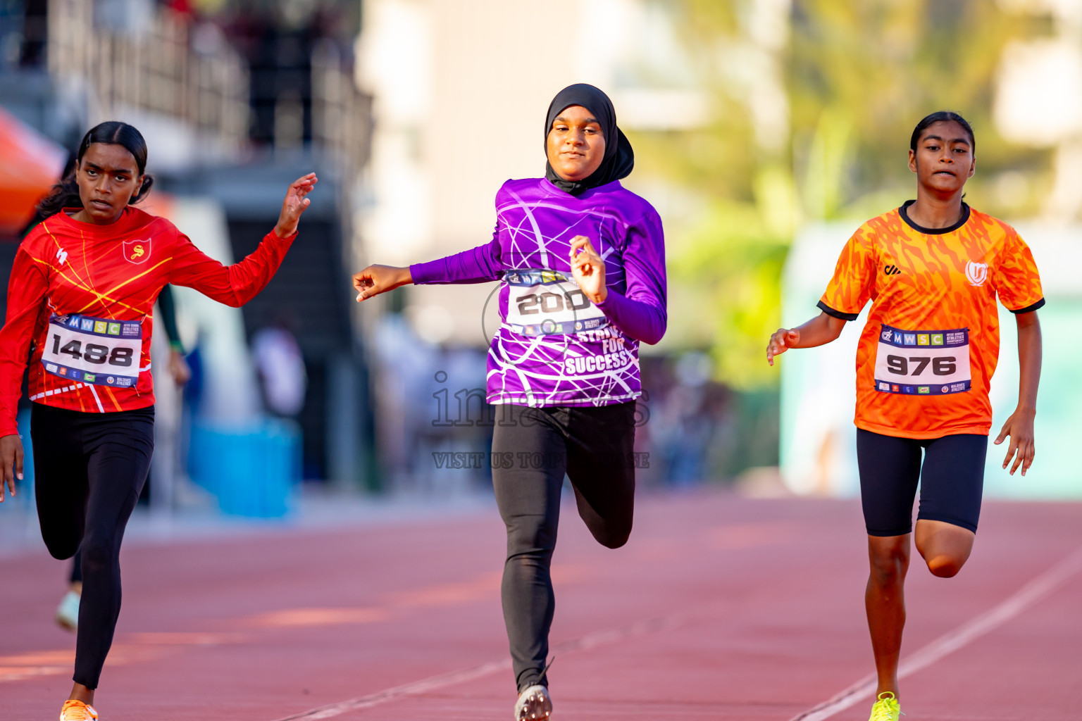 Day 4 of MWSC Interschool Athletics Championships 2024 held in Hulhumale Running Track, Hulhumale, Maldives on Tuesday, 12th November 2024. Photos by: Nausham Waheed / Images.mv