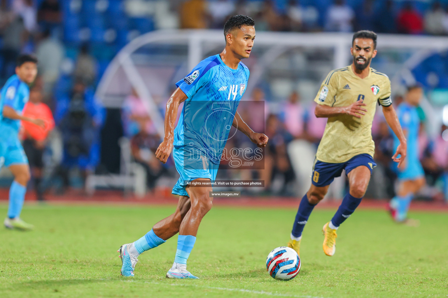 India vs Kuwait in SAFF Championship 2023 held in Sree Kanteerava Stadium, Bengaluru, India, on Tuesday, 27th June 2023. Photos: Nausham Waheed/ images.mv