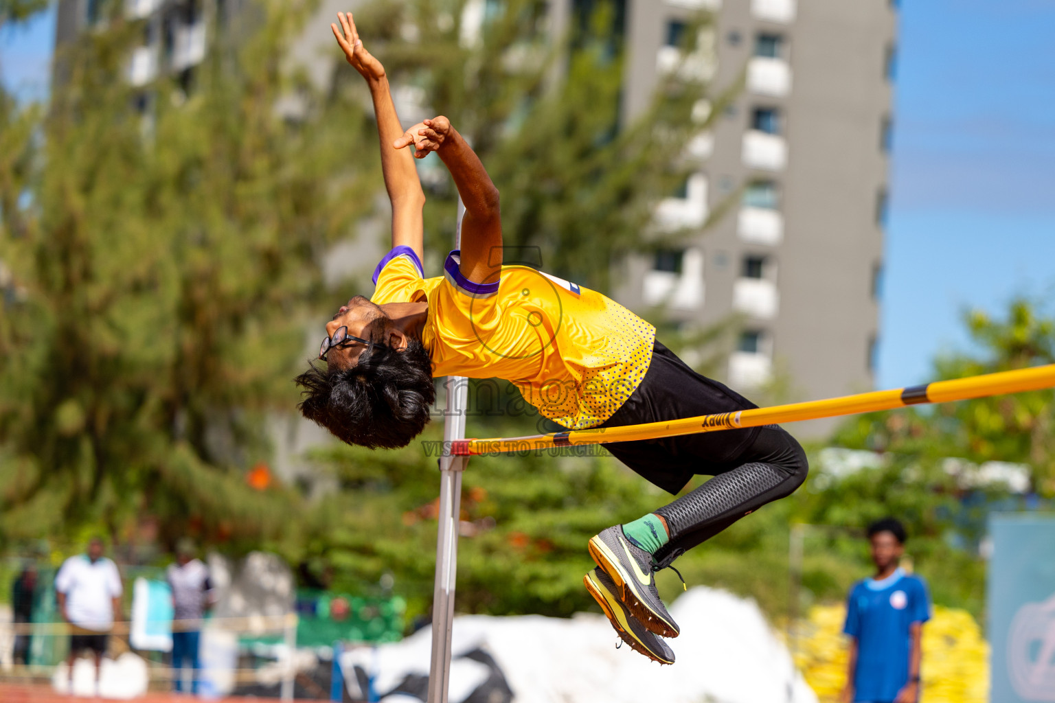 Day 2 of MWSC Interschool Athletics Championships 2024 held in Hulhumale Running Track, Hulhumale, Maldives on Sunday, 10th November 2024. 
Photos by:  Hassan Simah / Images.mv