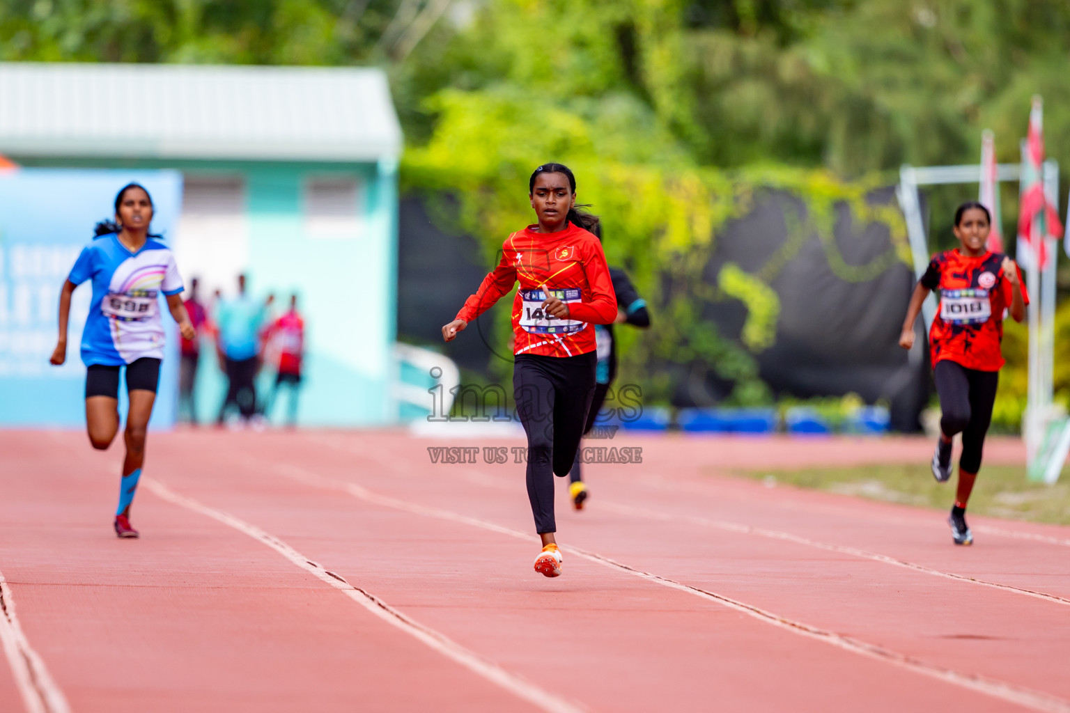 Day 6 of MWSC Interschool Athletics Championships 2024 held in Hulhumale Running Track, Hulhumale, Maldives on Thursday, 14th November 2024. Photos by: Nausham Waheed / Images.mv