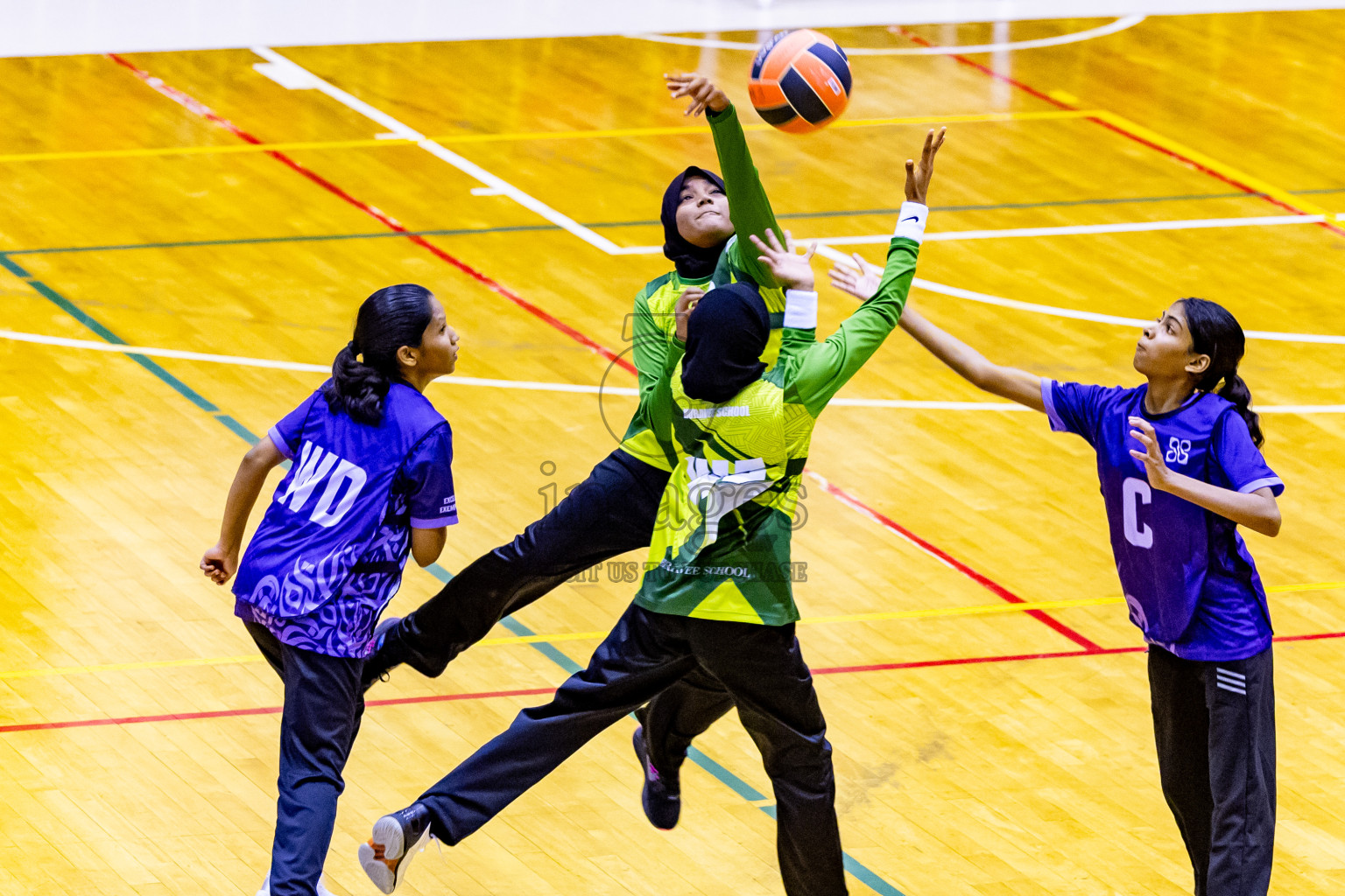 Day 7 of 25th Inter-School Netball Tournament was held in Social Center at Male', Maldives on Saturday, 17th August 2024. Photos: Nausham Waheed / images.mv