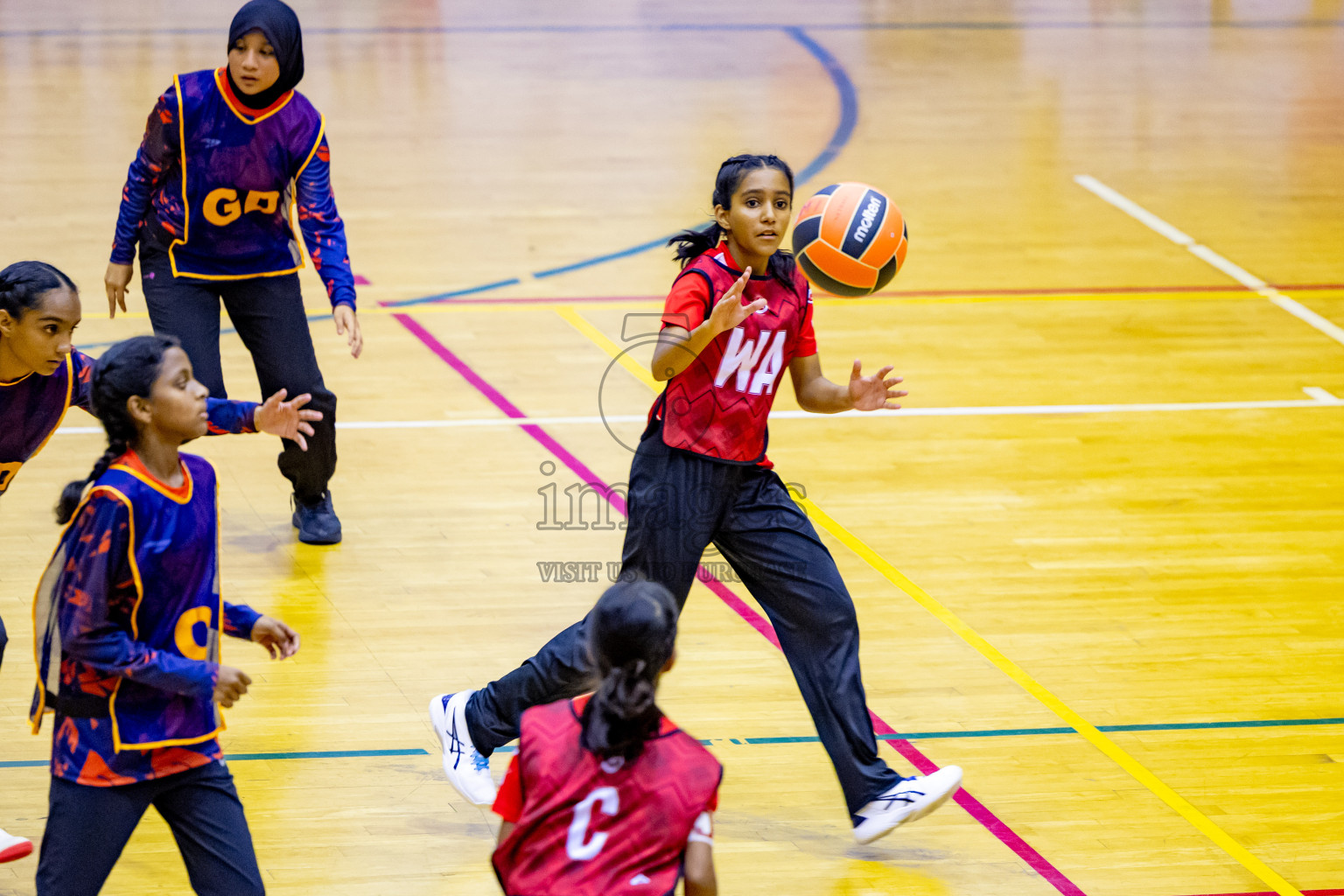 Day 6 of 25th Inter-School Netball Tournament was held in Social Center at Male', Maldives on Thursday, 15th August 2024. Photos: Nausham Waheed / images.mv