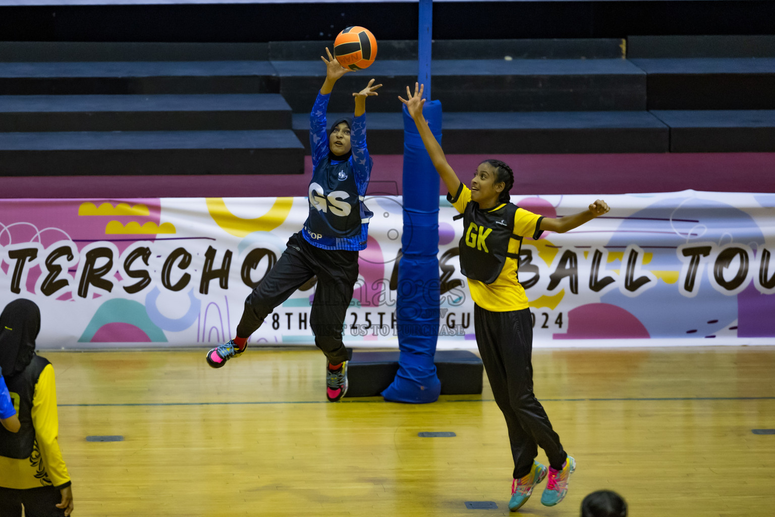 Day 12 of 25th Inter-School Netball Tournament was held in Social Center at Male', Maldives on Thursday, 22nd August 2024.