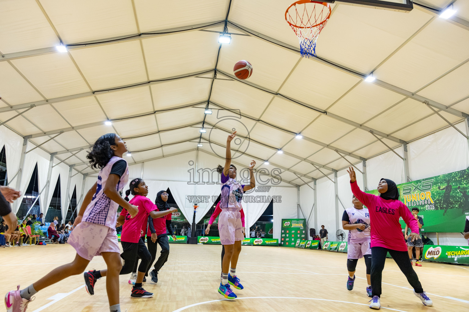 Milo 5 x 5 Junior Challenge 2025 - Basketball tournament held in Basketball Training Center, Male', Maldives on Thursday, 09th October 2025. 
Photo by: Hassan Simah / Images.mv