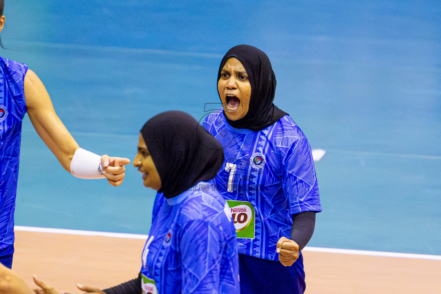 Police Club vs Club Wamco in the Final of Women's Division of National Volleyball League 2025 held in Male', Maldives on Sunday, 27th April 2025 at Social Center Indoor Hall Photos By: Nausham Waheed / images.mv