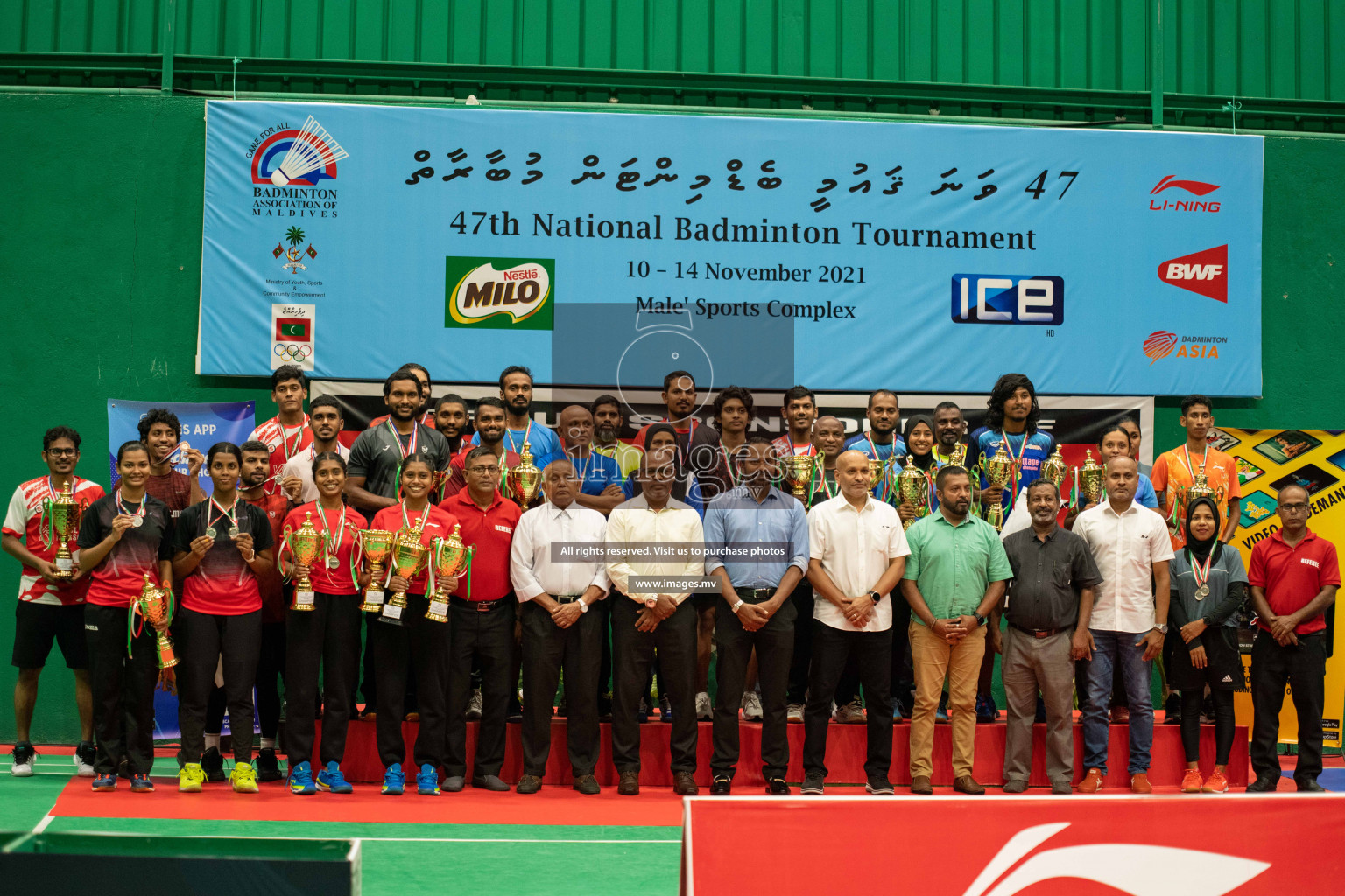 47th National Badminton Tournament 2021 held from 10 to 14 November 2021 in Male' Sports Complex, Maldives