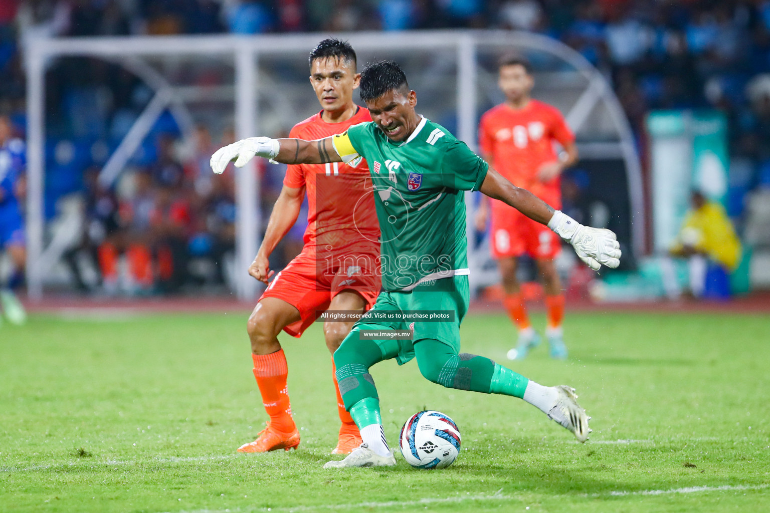 Nepal vs India in SAFF Championship 2023 held in Sree Kanteerava Stadium, Bengaluru, India, on Saturday, 24th June 2023. Photos: Hassan Simah / images.mv