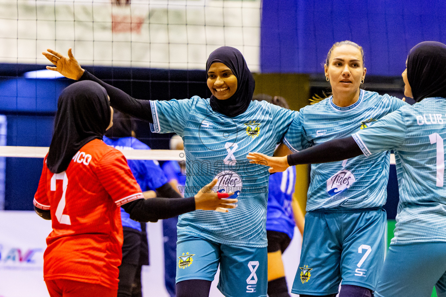 Club WAMCO vs Police Club in the final of National Volleyball Championship 2024 (women's division) was held in Social Center Indoor Hall on Thursday, 24th October 2024. Photos: Nausham Waheed/ images.mv