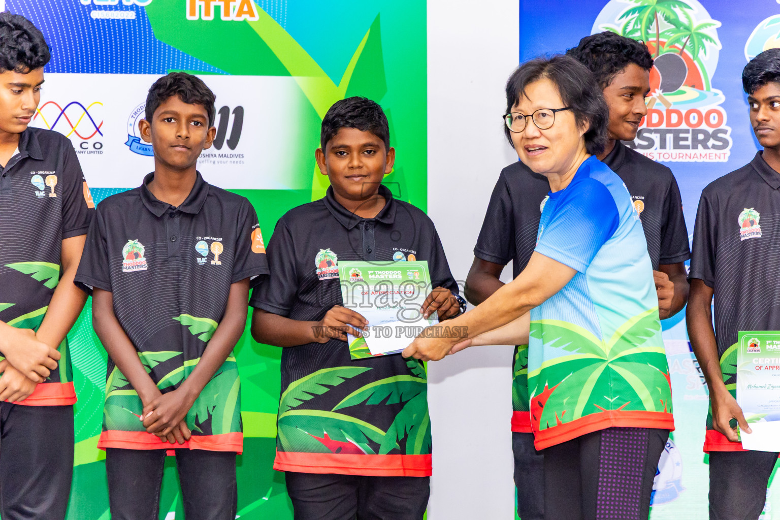 Day 4 of 1st Thoddoo Masters Table Tennis Tournament was held on Sunday, 24th August 2025 in AA Thoddoo, Maldives. Photos: Nausham Waheed / images.mv