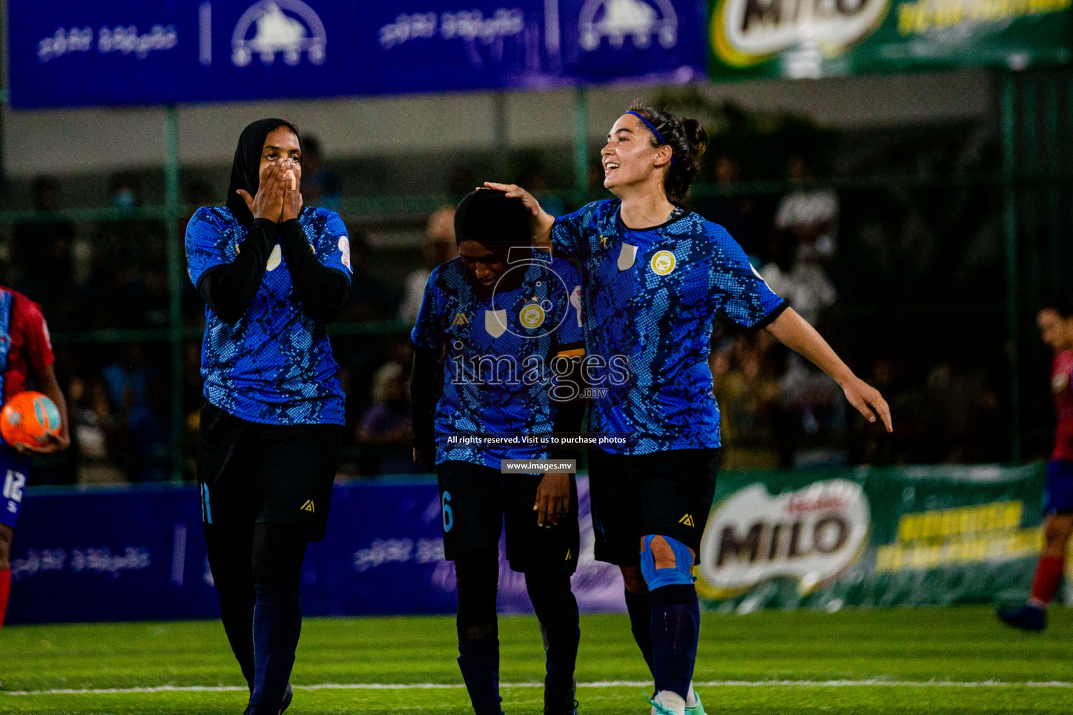 MPL vs Police Club in the Semi Finals of 18/30 Women's Futsal Fiesta 2021 held in Hulhumale, Maldives on 14th December 2021. Photos: Shuu Abdul Sattar / images.mv