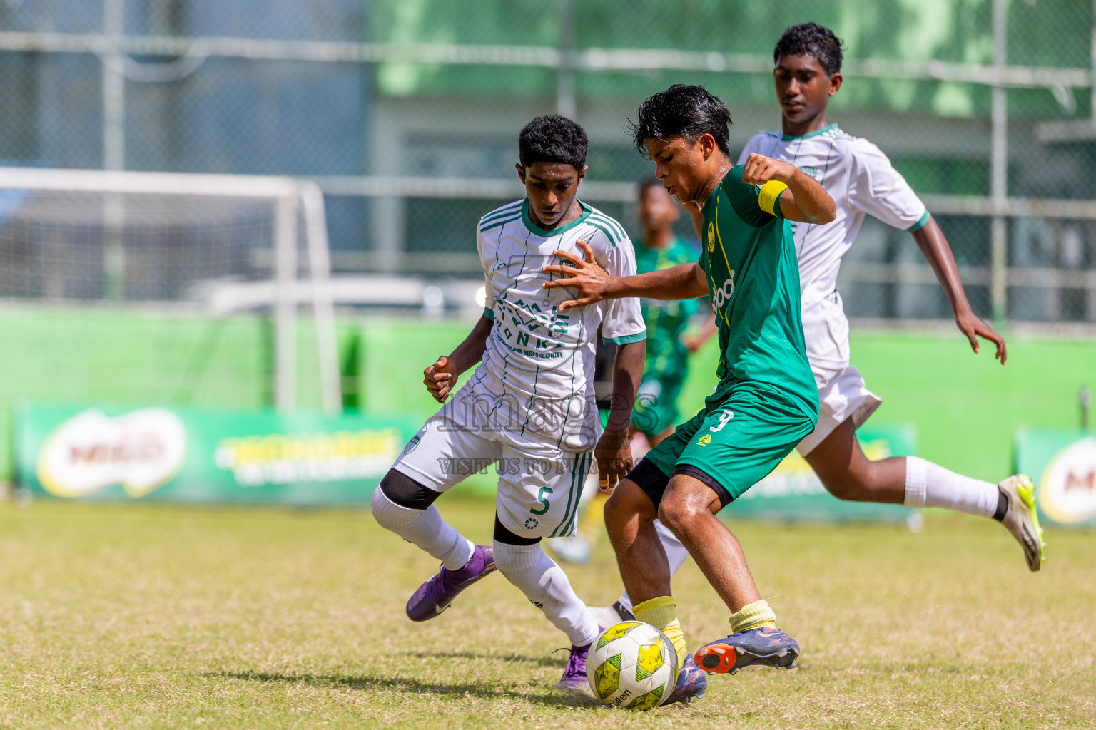 Day 4 of MILO Academy Championship 2025 (U14) was held on Sunday, 2nd November 2025 at Henveiru Football Grounds, Male', Maldives . 
Photos: Ismail Thoriq / images.mv