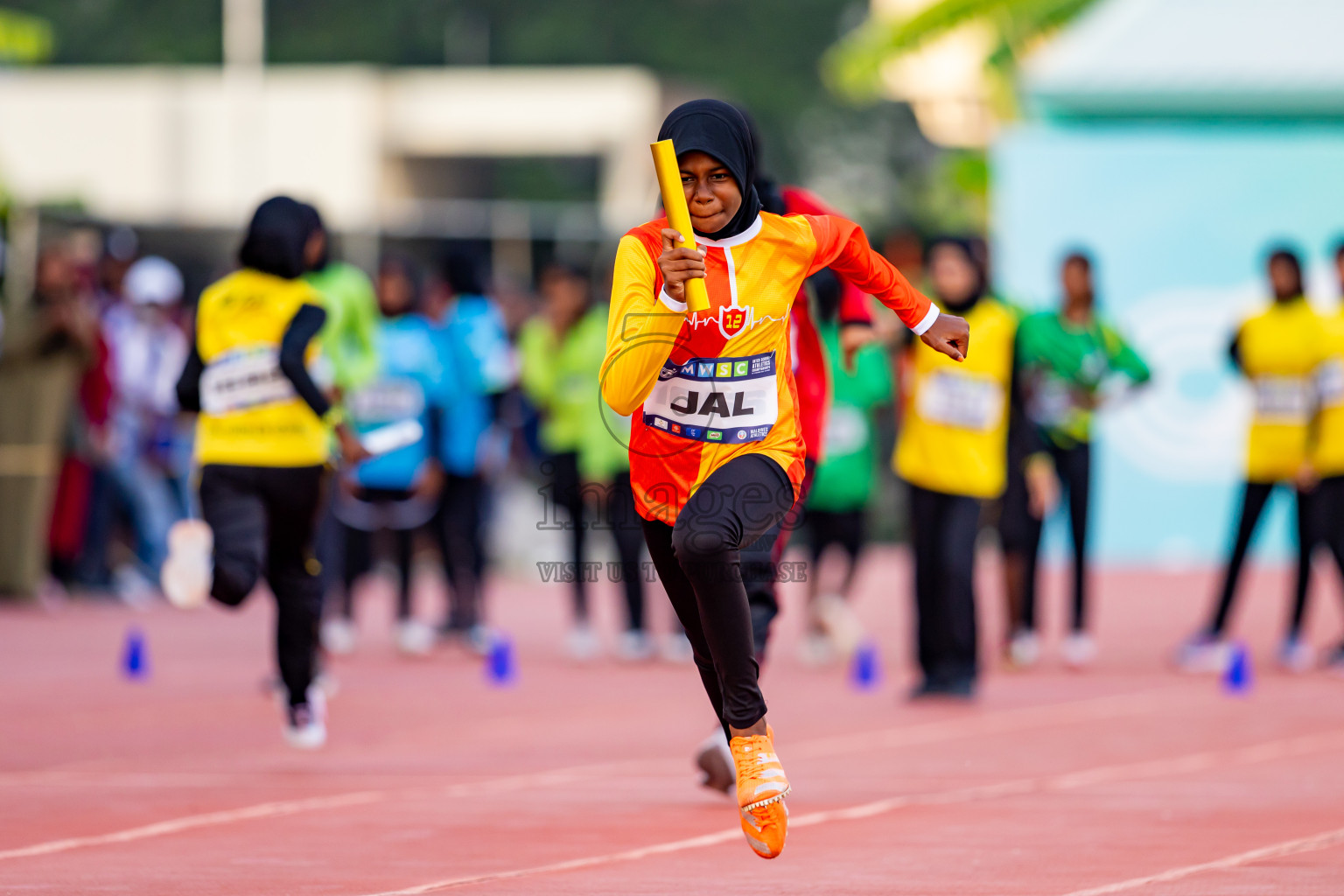 Day 5 of MWSC Interschool Athletics Championships 2024 held in Hulhumale Running Track, Hulhumale, Maldives on Wednesday, 13th November 2024. Photos by: Nausham Waheed / Images.mv