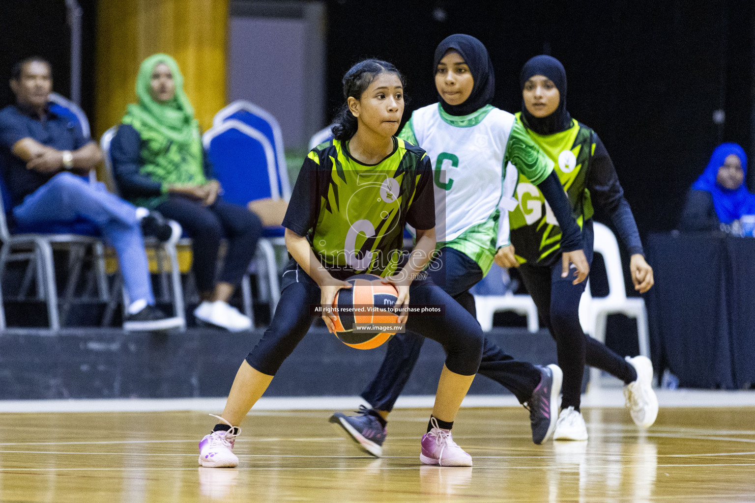 Day3 of 24th Interschool Netball Tournament 2023 was held in Social Center, Male', Maldives on 29th October 2023. Photos: Nausham Waheed, Mohamed Mahfooz Moosa / images.mv