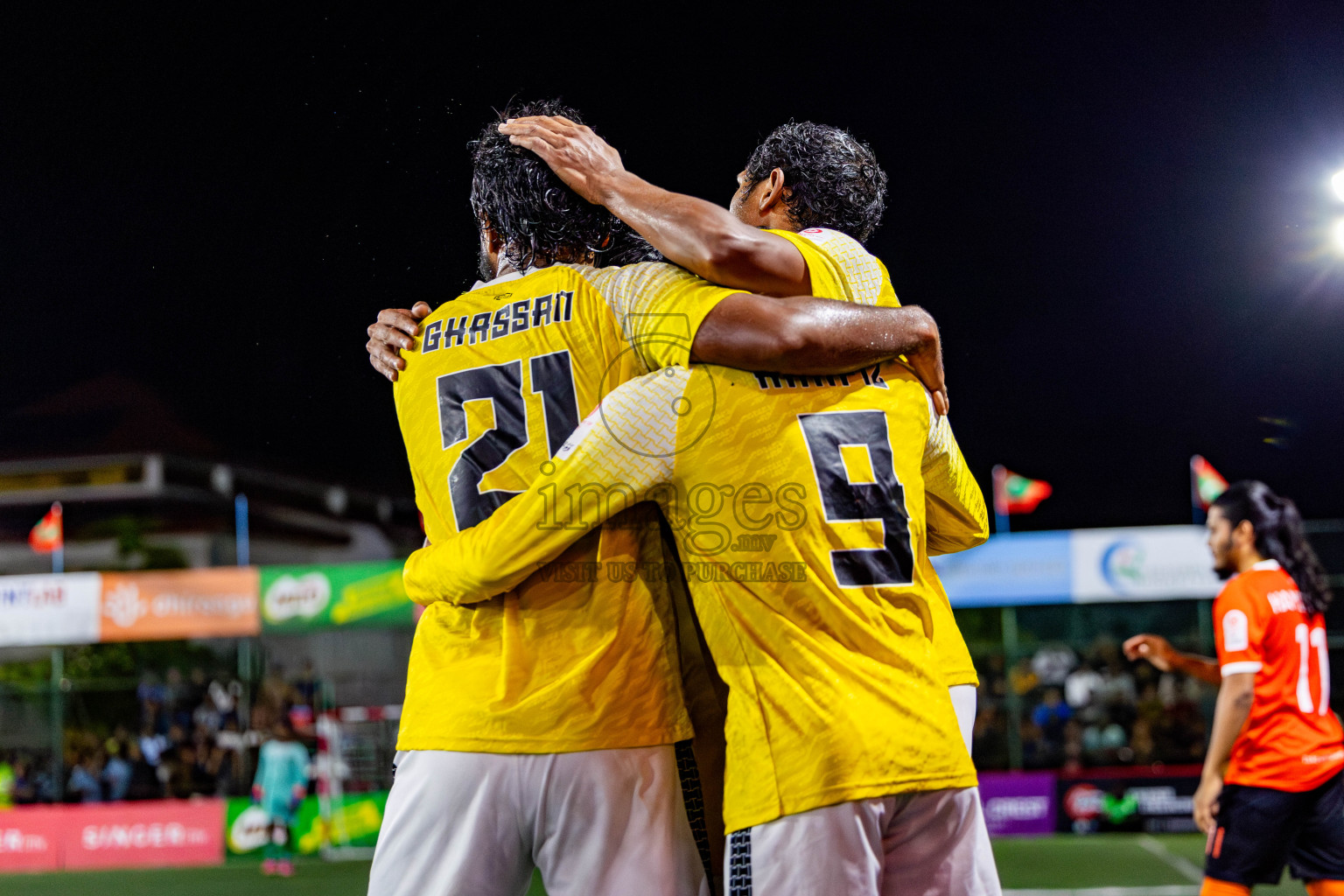 Dhiraagu vs RRC in Quarter Finals of Club Maldives Cup 2024 held in Rehendi Futsal Ground, Hulhumale', Maldives on Friday, 11th October 2024. Photos: Nausham Waheed / images.mv