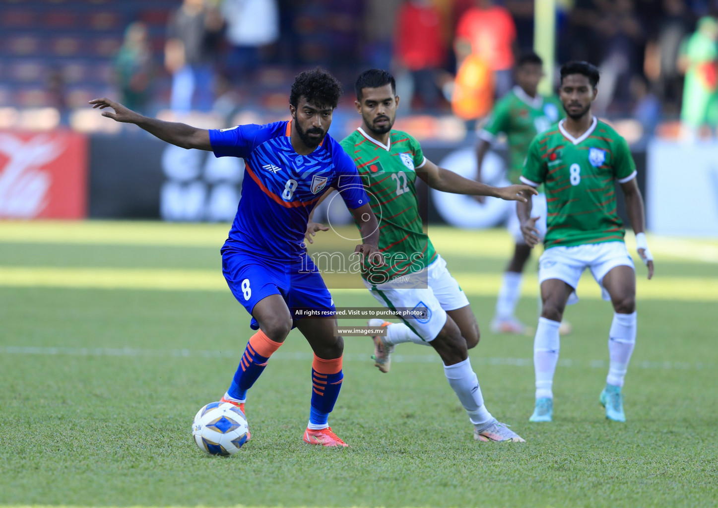 Bangladesh vs India in SAFF Championship 2021 held on 1st October 2021 in Galolhu National Stadium, Male', Maldives