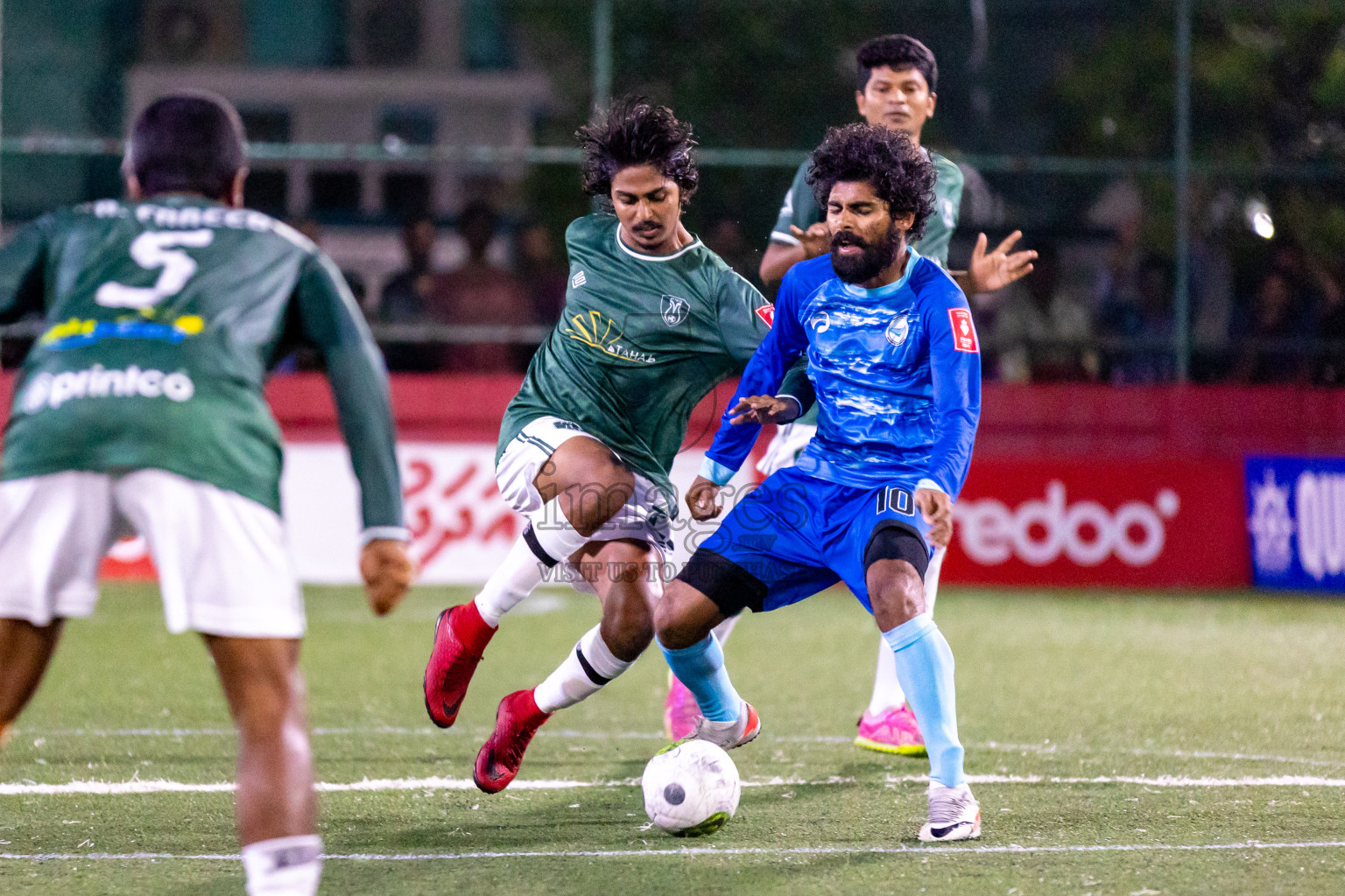 N Miladhoo vs N Maafaru in Day 6 of Golden Futsal Challenge 2024 was held on Saturday, 20th January 2024, in Hulhumale', Maldives Photos: Hassan Simah / images.mv