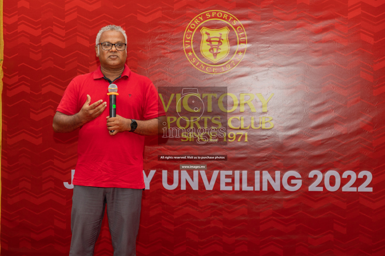 Victory Sports Club Jersey Unveiling 2022 on 14th July 2022, held in Jamaaludheen School Hall, Male', Maldives  Photos: Hassan Simah / Images.mv