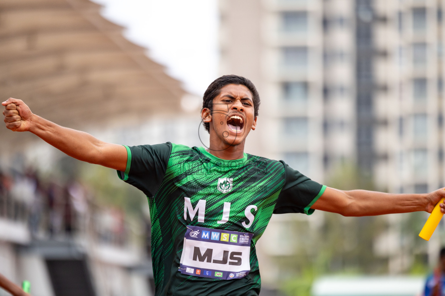 Day 6 of MWSC Interschool Athletics Championships 2024 held in Hulhumale Running Track, Hulhumale, Maldives on Thursday, 14th November 2024. Photos by: Ismail Thoriq / Images.mv