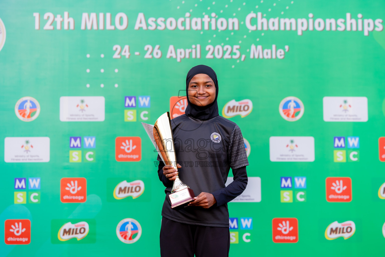 Day 3 of 12th Milo Association Championships was held in Ekuveni Track at Male', Maldives on Saturday, 26th April 2025. Photos: Nausham Waheed / images.mv