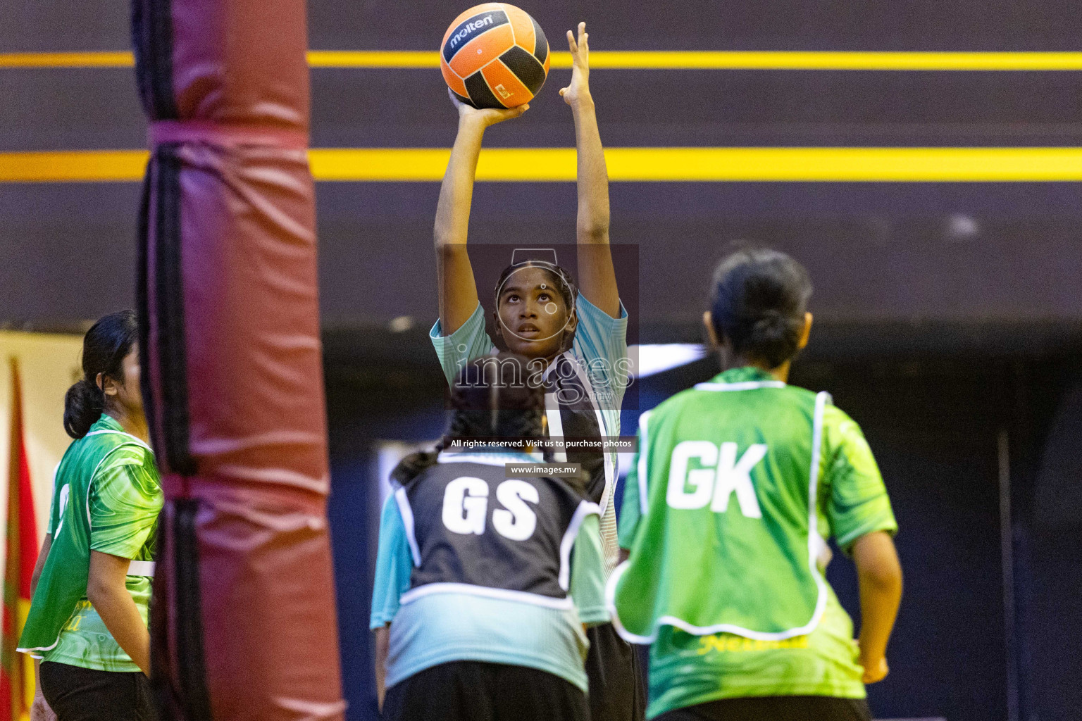 Day 10 of 24th Interschool Netball Tournament 2023 was held in Social Center, Male', Maldives on 5th November 2023. Photos: Nausham Waheed / images.mv