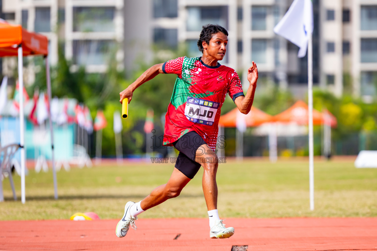 Day 5 of MWSC Interschool Athletics Championships 2024 held in Hulhumale Running Track, Hulhumale, Maldives on Wednesday, 13th November 2024. Photos by: Nausham Waheed / Images.mv