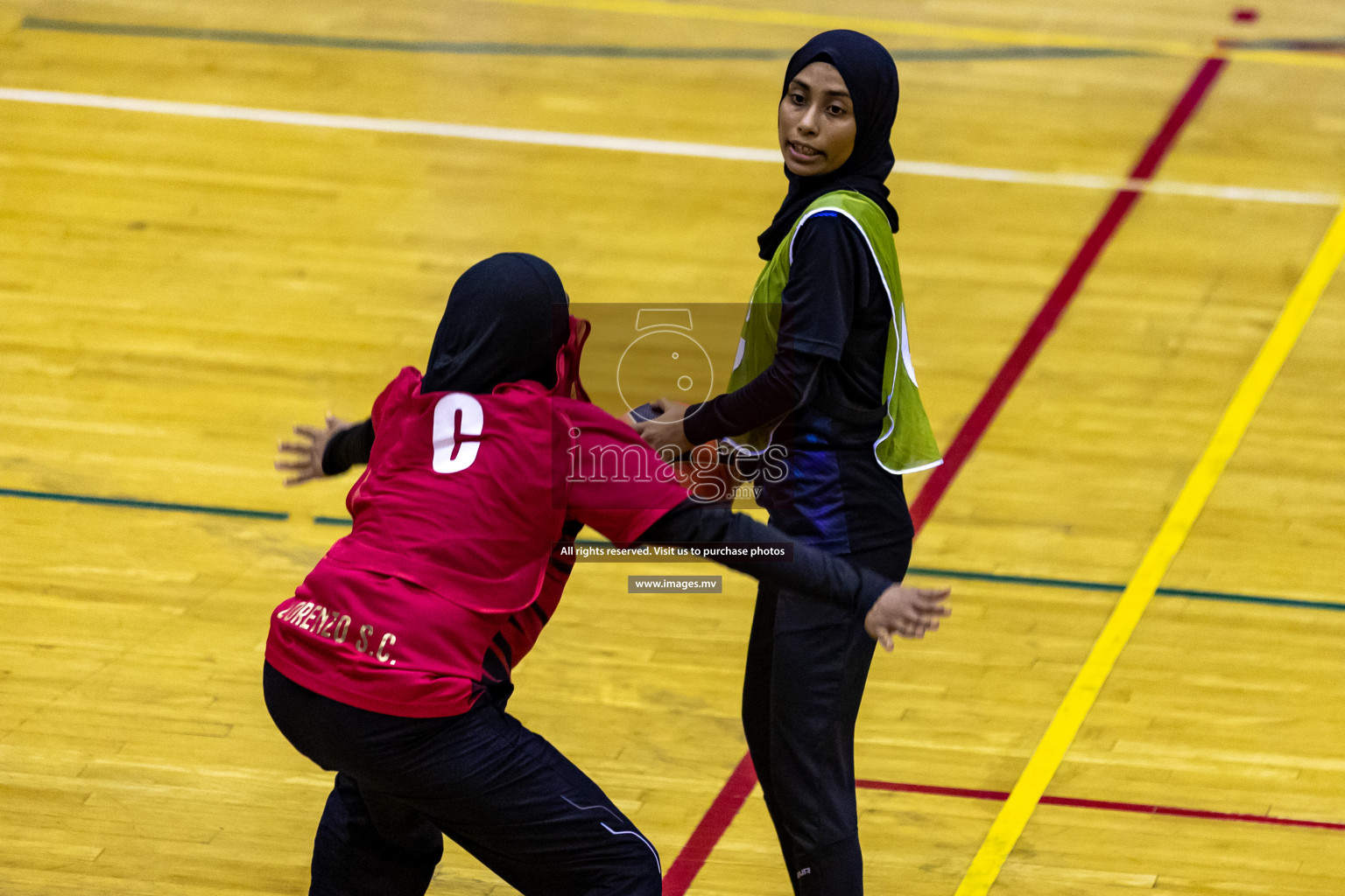 Lorenzo Sports Club vs Youth United Sports Club in the Milo National Netball Tournament 2022 on 20 July 2022, held in Social Center, Male', Maldives. Photographer: Hassan Simah / Images.mv