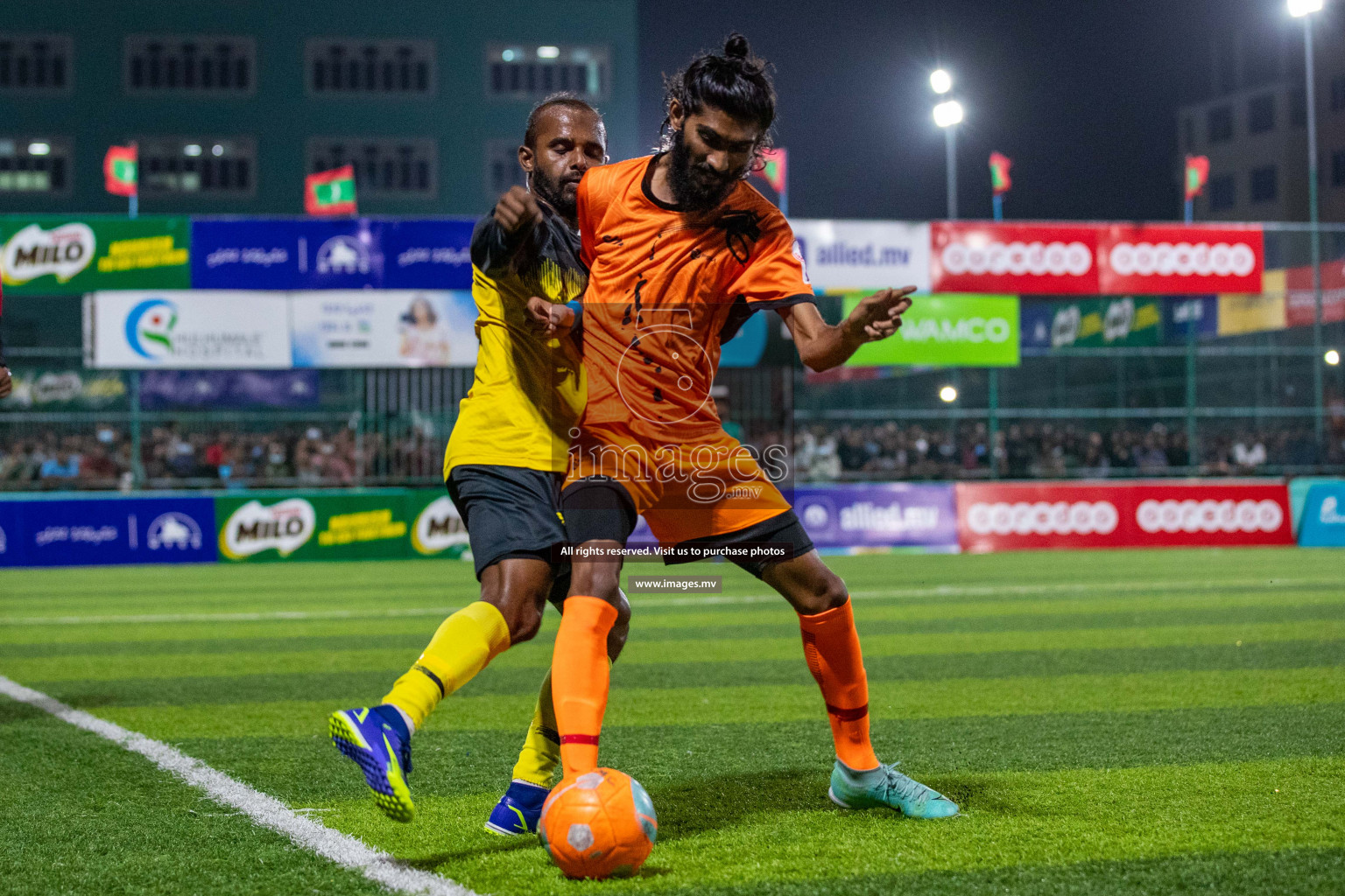 RRC Vs FSM in the Semi Finals of Club Maldives 2021 held in Hulhumale, Maldives on 19 December 2021. Photos: Ismail Thoriq / images.mv