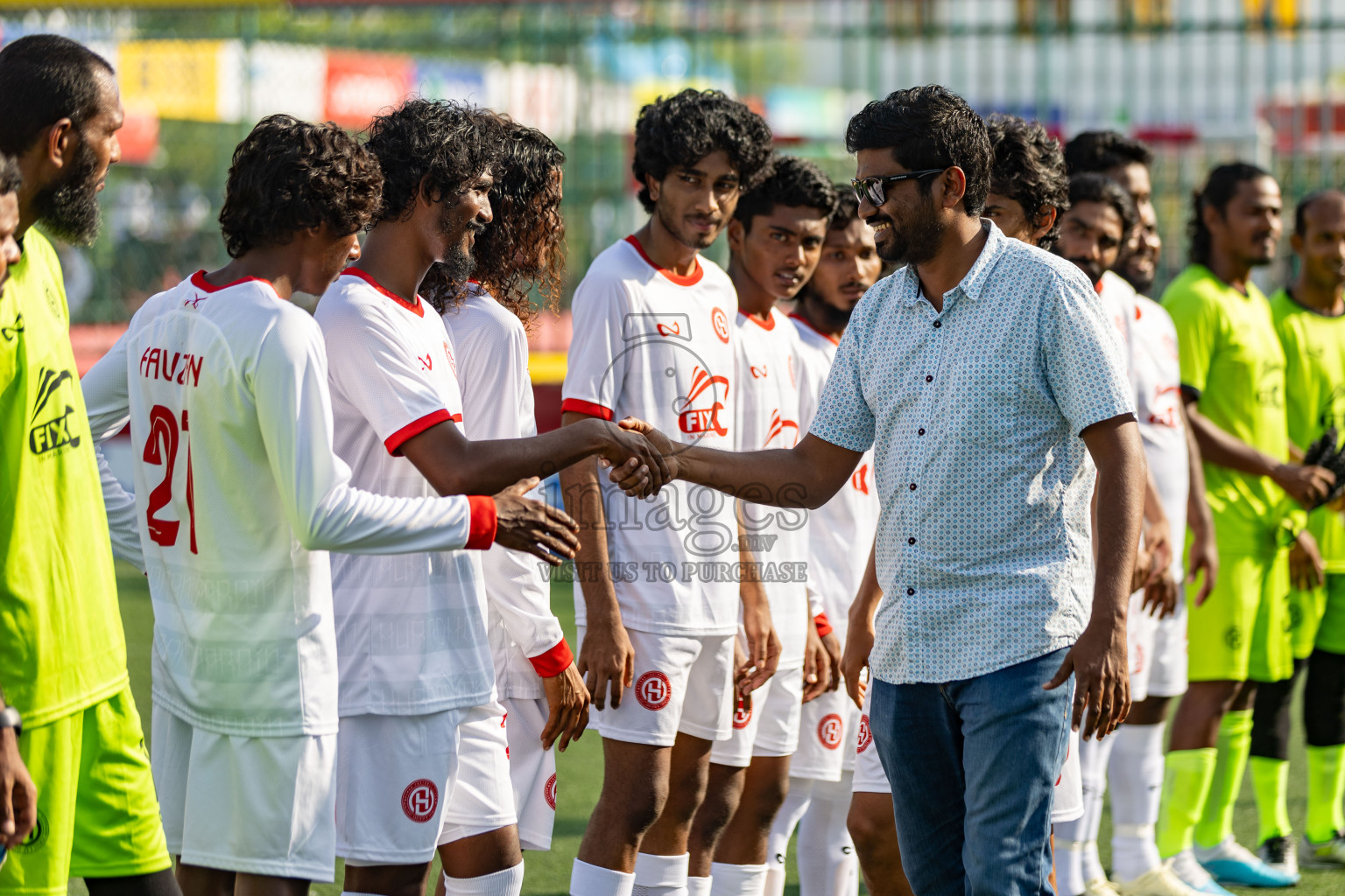 K. Huraa vs K. Himmafushi in Day 19 of Golden Futsal Challenge 2024 was held on Friday, 2nd February 2024 in Hulhumale', Maldives 
Photos: Hassan Simah / images.mv