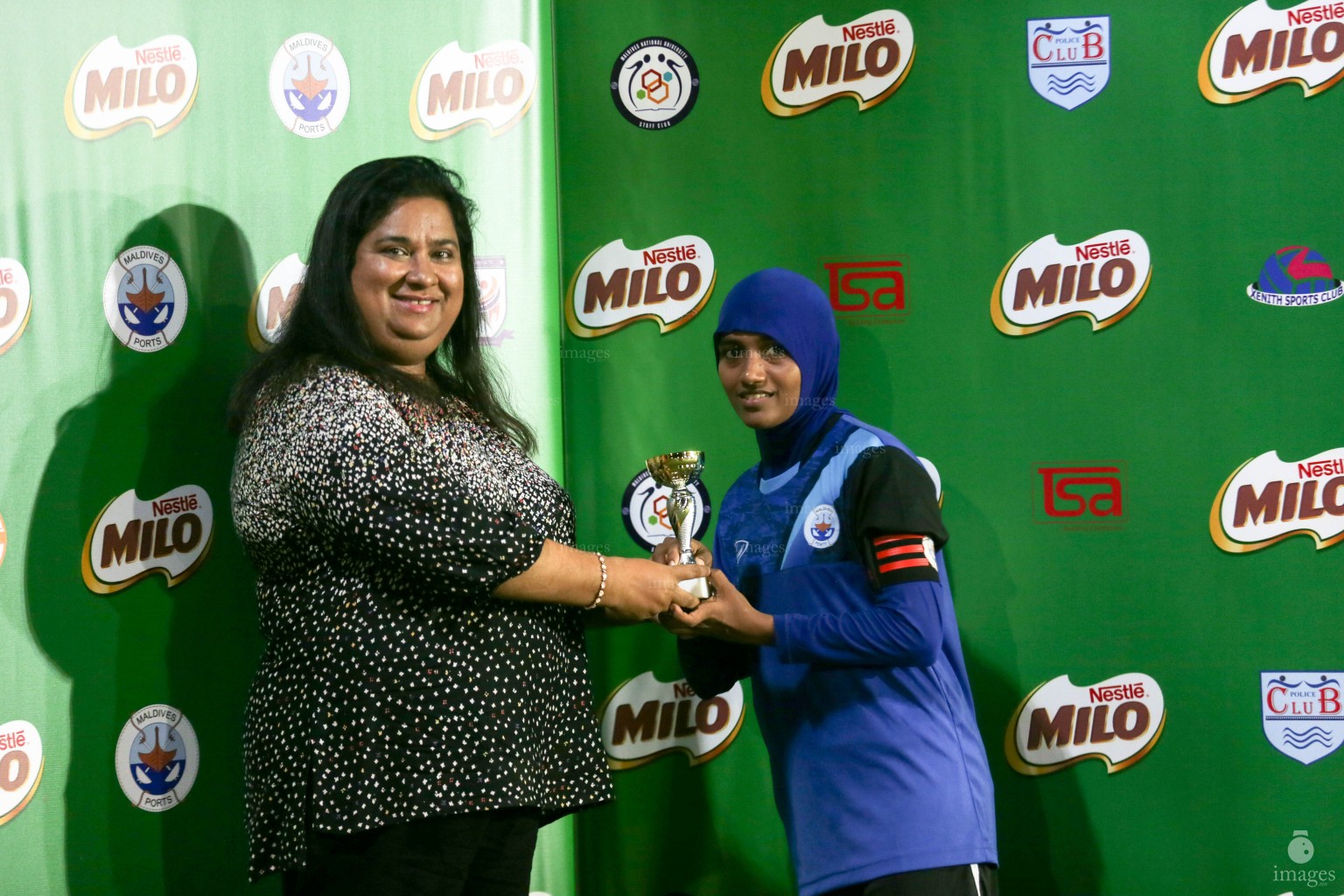 Milo Women's Futsal Tournament's semifinals in Male', Maldives, Tuesday, July 18, 2017. (Images.mv Photo/ Hussain Sinan). 