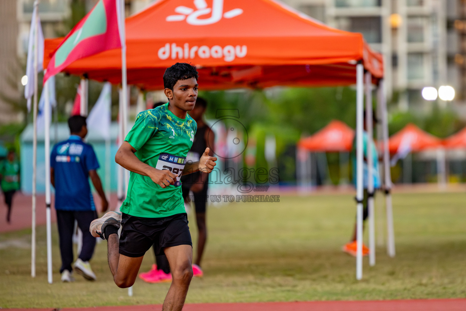 Day 1 of MWSC Interschool Athletics Championships 2024 held in Hulhumale Running Track, Hulhumale, Maldives on Saturday, 9th November 2024. 
Photos by: Hassan Simah / Images.mv