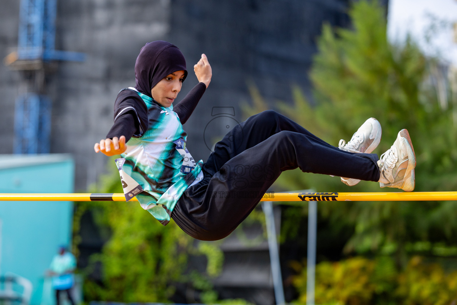 Day 2 of MWSC Interschool Athletics Championships 2024 held in Hulhumale Running Track, Hulhumale, Maldives on Sunday, 10th November 2024. 
Photos by: Hassan Simah / Images.mv