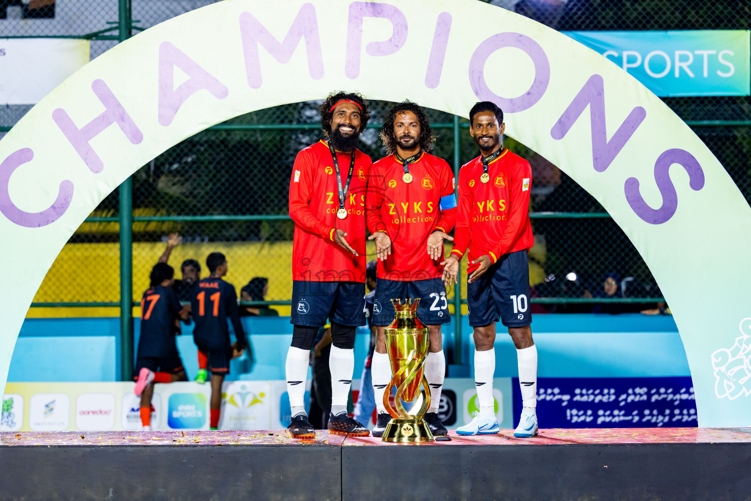 Dee Ess Kay vs Kovigoani in Final of Laamehi Dhiggaru Ekuveri Futsal Challenge 2024 was held on Wednesday, 31st July 2024, at Dhiggaru Futsal Ground, Dhiggaru, Maldives Photos: Nausham Waheed / images.mv