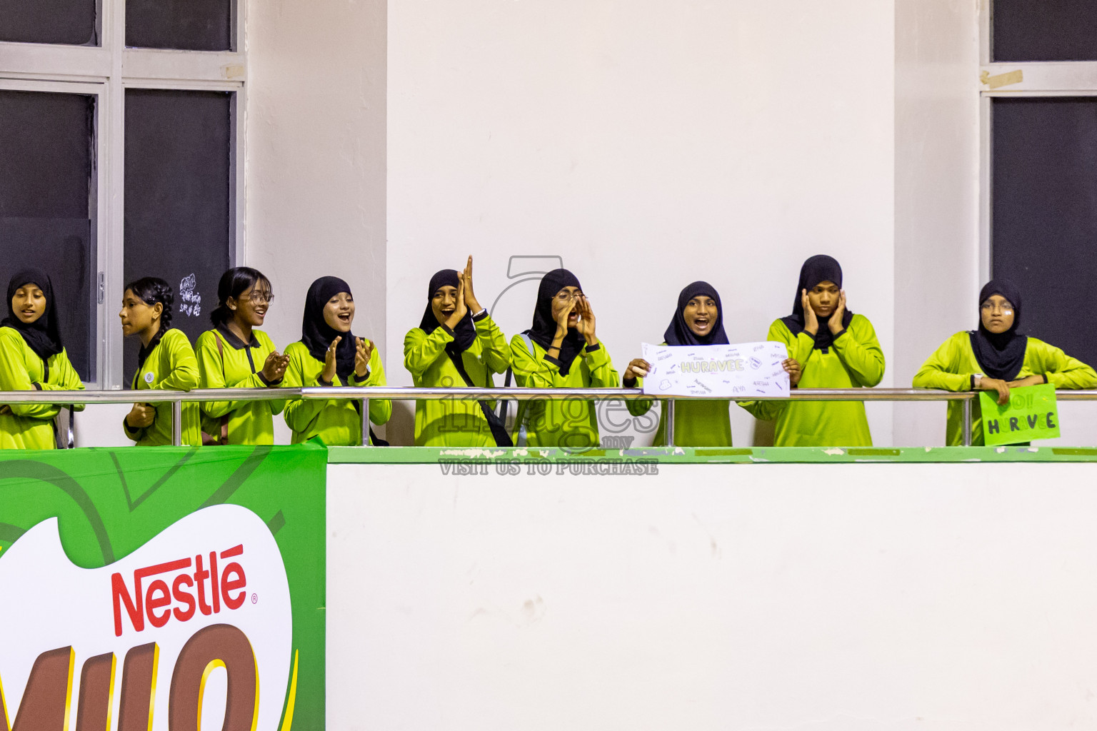 Day 9 of 25th Inter-School Netball Tournament was held in Social Center at Male', Maldives on Monday, 19th August 2024. Photos: Nausham Waheed / images.mv