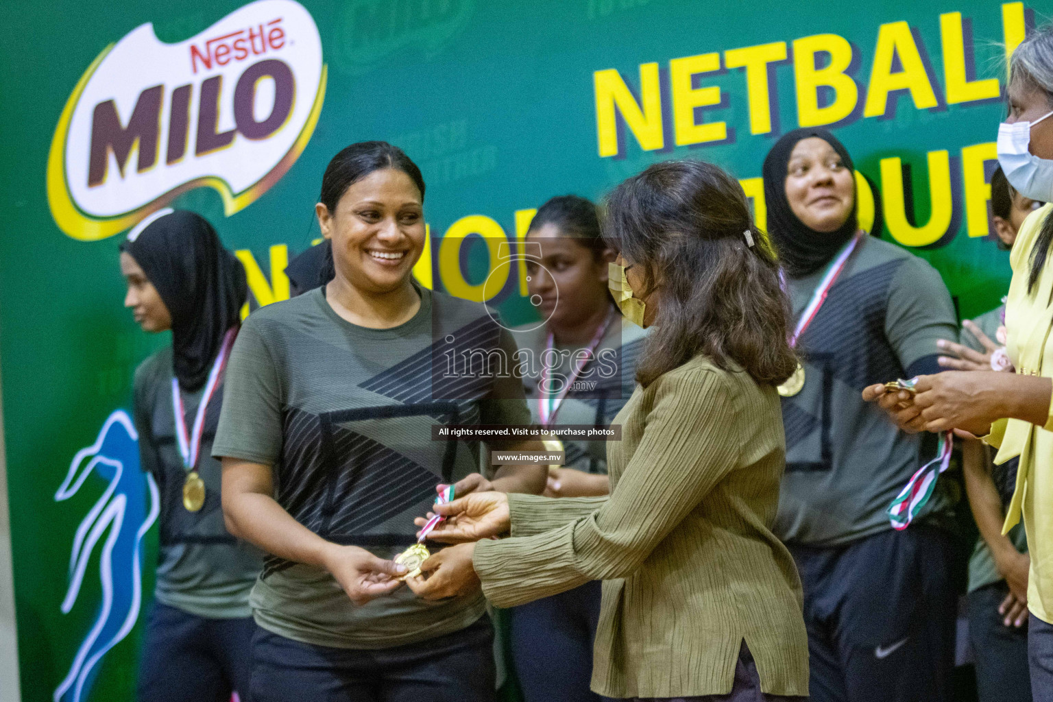 Kulhudhuffushi Youth & R.C vs Club Green Streets in the Finals of Milo National Netball Tournament 2021 (Women's) held on 5th December 2021 in Male', Maldives Photos: Ismail Thoriq / images.mv