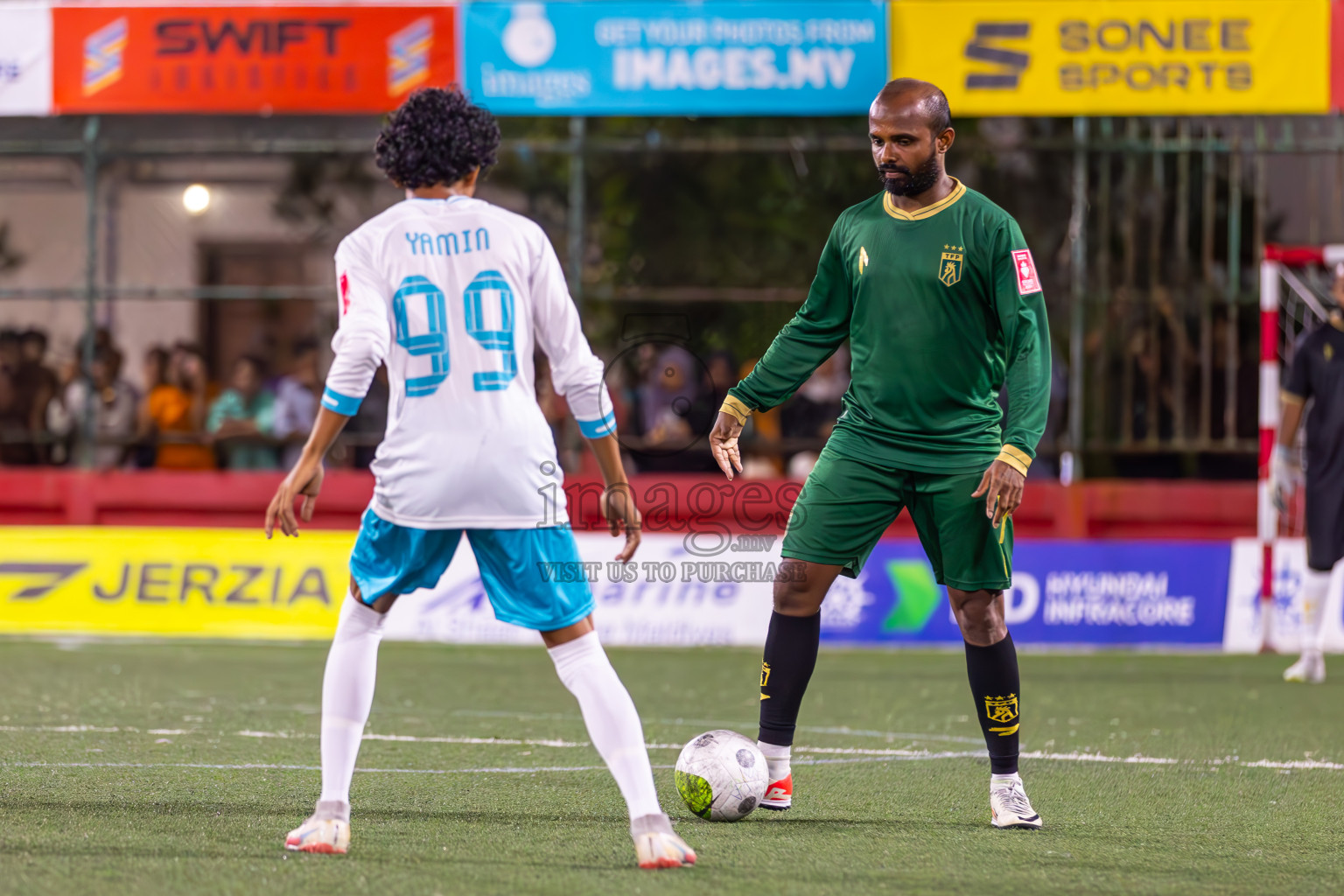 Th Thimarafushi vs Th Guraidhoo in Day 20 of Golden Futsal Challenge 2024 was held on Saturday , 3rd February 2024 in Hulhumale', Maldives Photos: Ismail Thoriq / images.mv