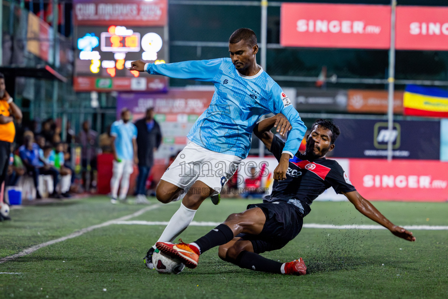 TEAM MACL vs STELCO RC in Quarter Finals of Club Maldives Cup 2024 held in Rehendi Futsal Ground, Hulhumale', Maldives on Wednesday, 9th October 2024. Photos: Nausham Waheed / images.mv