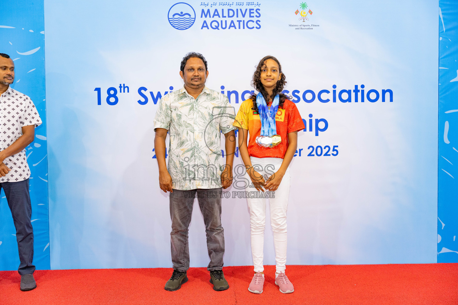 18th Swimming Association Championship 2025, Closing Ceremony was held on Saturday, 29th November 2025 at Swimming Track Hulhumale', Maldives. Photos: Areef Adam / images.mv