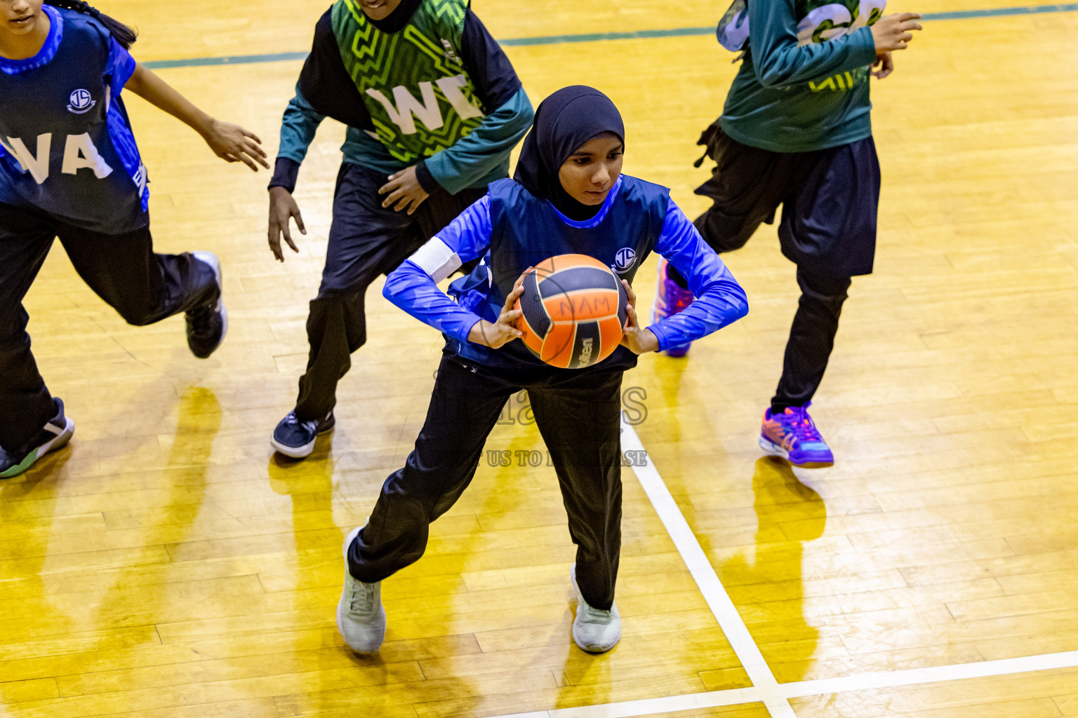 Day 8 of 25th Inter-School Netball Tournament was held in Social Center at Male', Maldives on Sunday, 18th August 2024. Photos: Nausham Waheed / images.mv