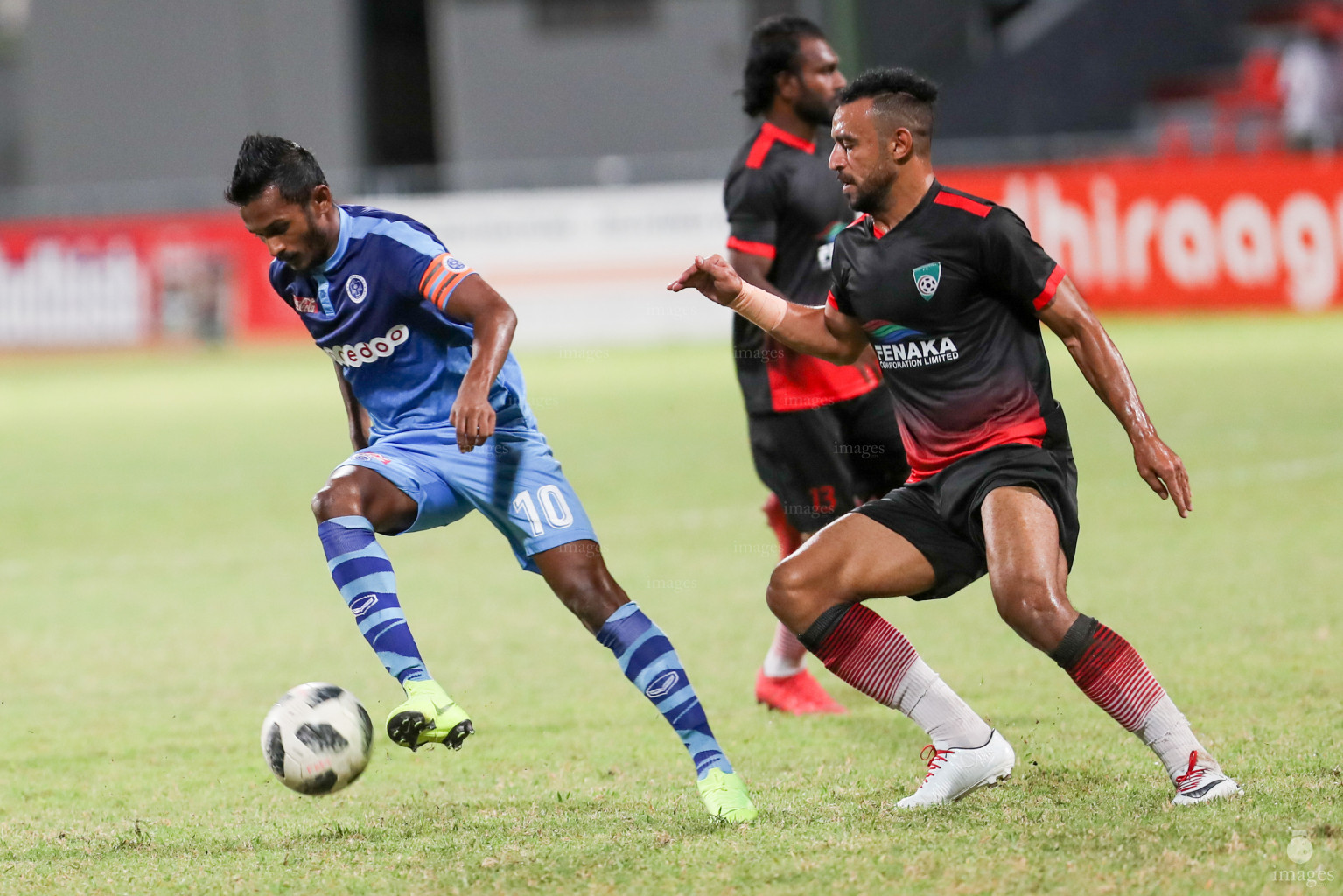 New Radiant SC vs Foakaidhoo in Dhiraagu Dhivehi Premier League 2018 in Male, Maldives, Monday October 22, 2018. (Images.mv Photo/Suadh Abdul Sattar)