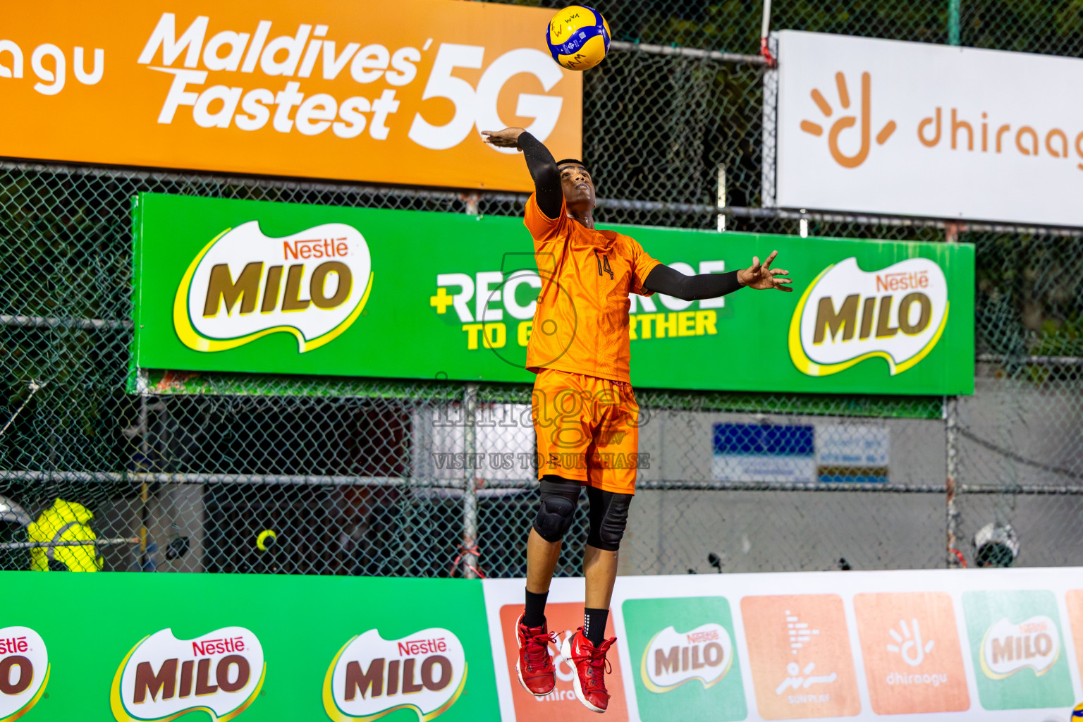 Sports Club Vision vs Sports Club Dhirun in the Bronze Match of Milo National Junior Volleyball Championship 2025 Men's Division was held on Saturday, 29th November 2025 at Ekuveni Turf Court Male', Maldives. Photos: Nausham Waheed / images.mv