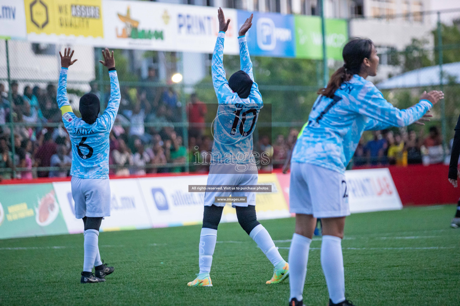 MPL vs DSC in Eighteen Thirty Women's Futsal Fiesta 2022 was held in Hulhumale', Maldives on Monday, 17th October 2022. Photos: Hassan Simah, Mohamed Mahfooz Moosa / images.mv