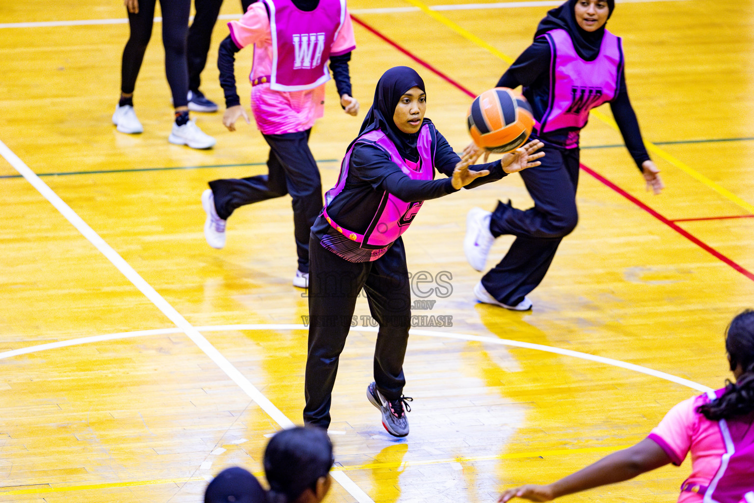 Day 5 of 21st National Netball Tournament was held in Social Canter at Male', Maldives on Sunday, 13th May 2024. Photos: Nausham Waheed / images.mv