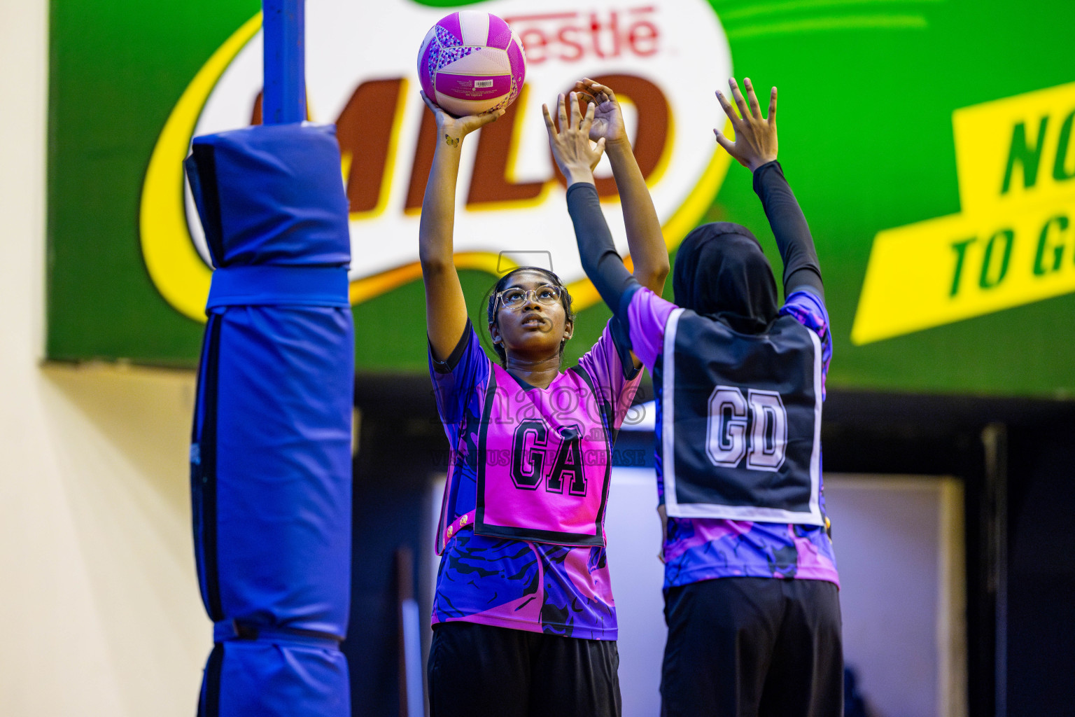 N Sports Academy B vs N Sports Academy A U17 Finals of 3rd Netball Junior Championship, held at Social Center on Saturday, 25th January 2025 . Photos: Nausham Waheed / images.mv