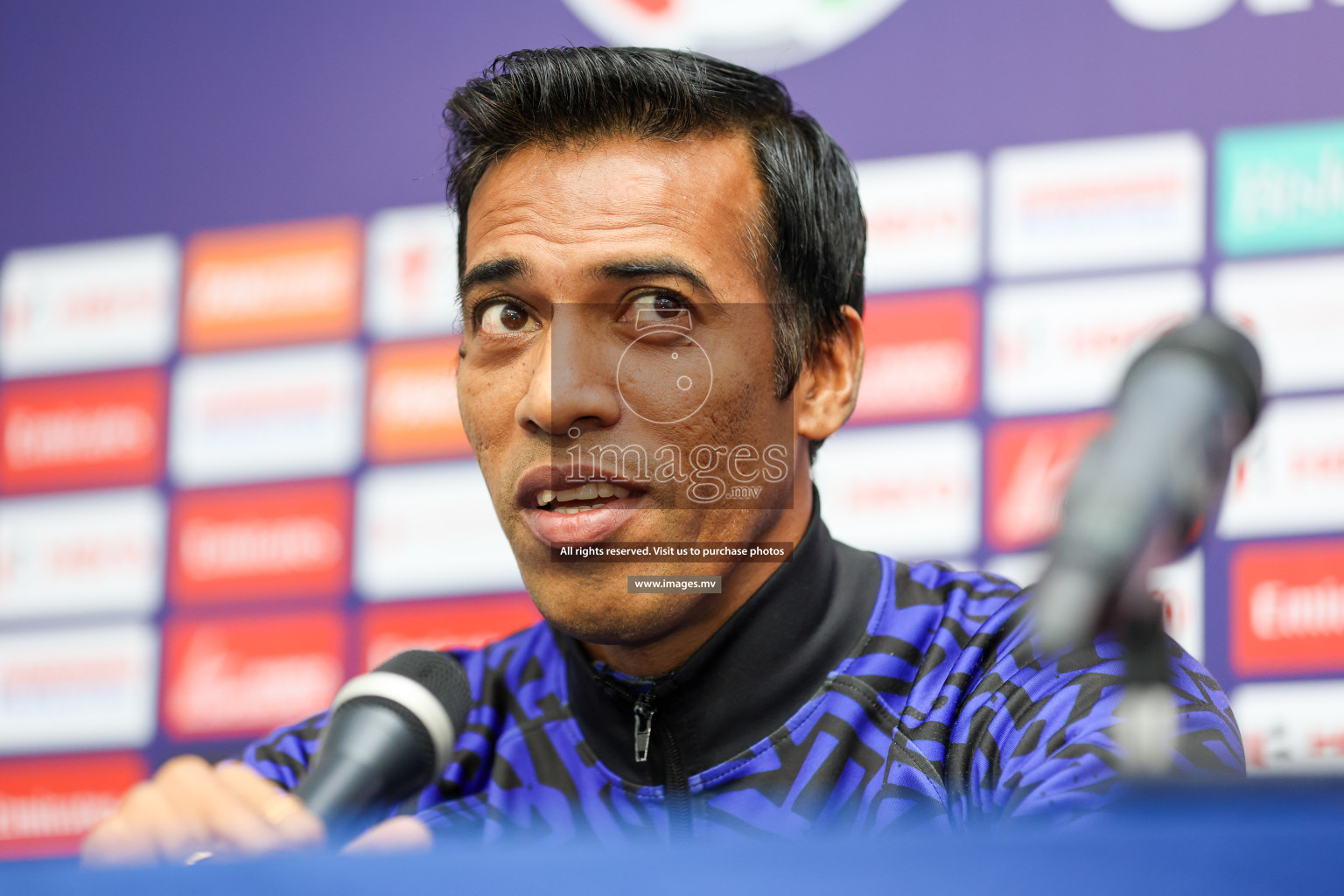 Saff Championship Final Pre-match press conference held in Sree Kanteerava Stadium, Bengaluru, India, on Monday, 3rd July 2023. Photos: Nausham Waheed / images.mv