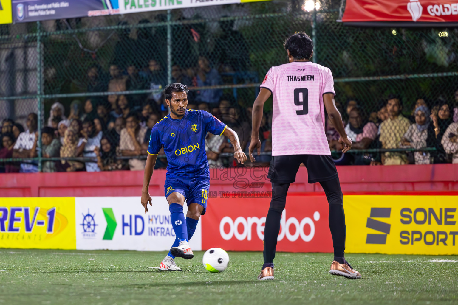 B Eydhafushi vs B Thulhaadhoo in Day 29 of Golden Futsal Challenge 2024 was held on Tuesday , 13th February 2024 in Hulhumale', Maldives Photos: Ismail Thoriq / images.mv