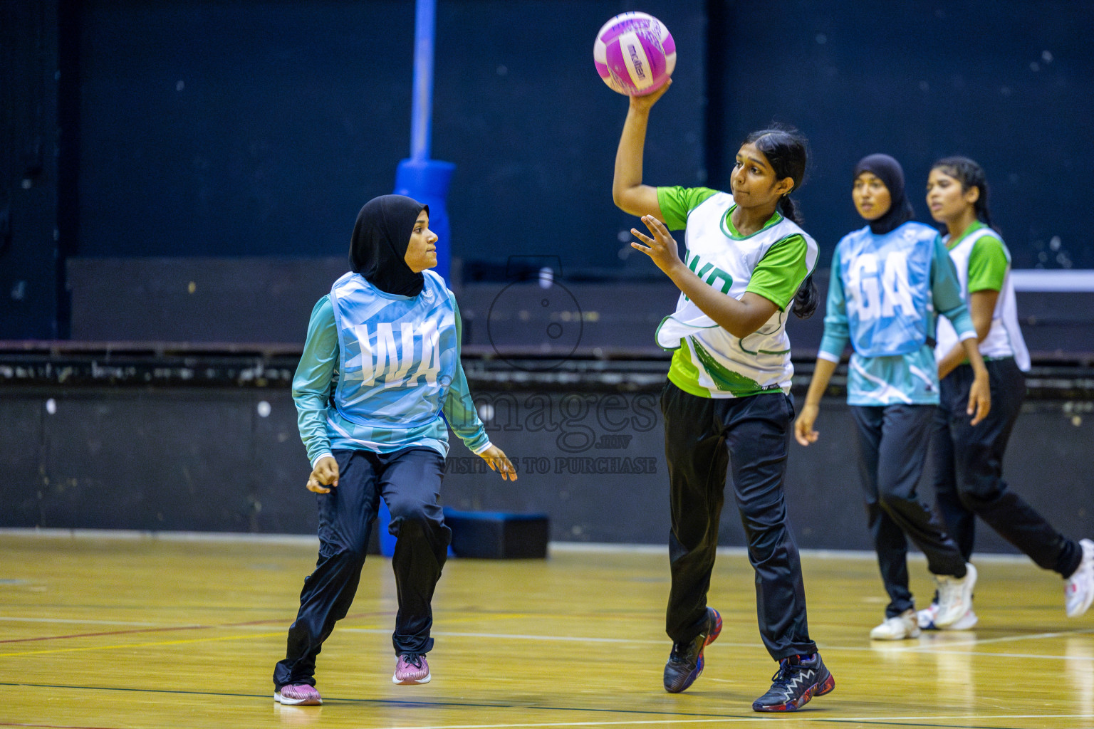 Day 3 of Inter-School Netball Tournament 2025 was held in Social Center Indoor Hall on Monday, 20th October 2025. Photos: Ismail Thoriq / images.mv