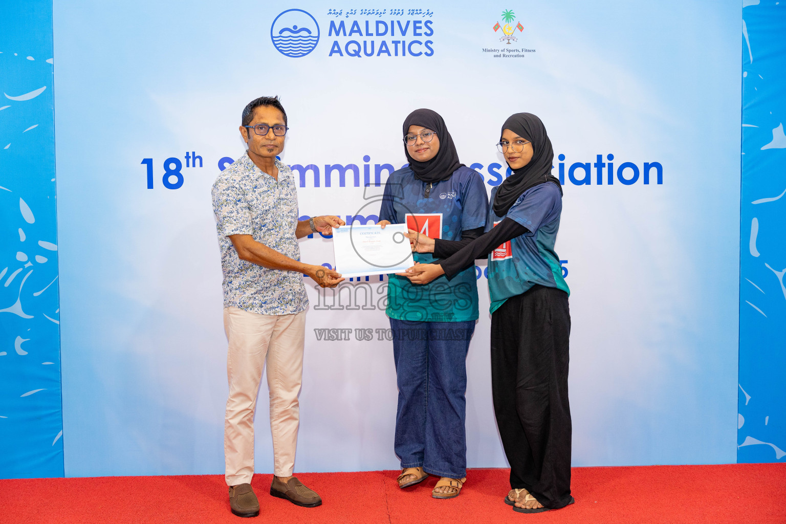 18th Swimming Association Championship 2025, Closing Ceremony was held on Saturday, 29th November 2025 at Swimming Track Hulhumale', Maldives. Photos: Areef Adam / images.mv