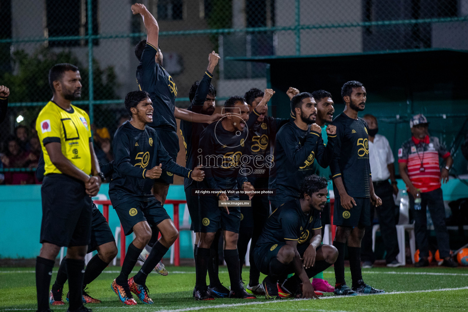 Prison Club vs MACL in the Quarter Finals of Club Maldives 2021 held at Hulhumale;, on 12th December 2021 Photos: Ismail Thoriq / images.mv