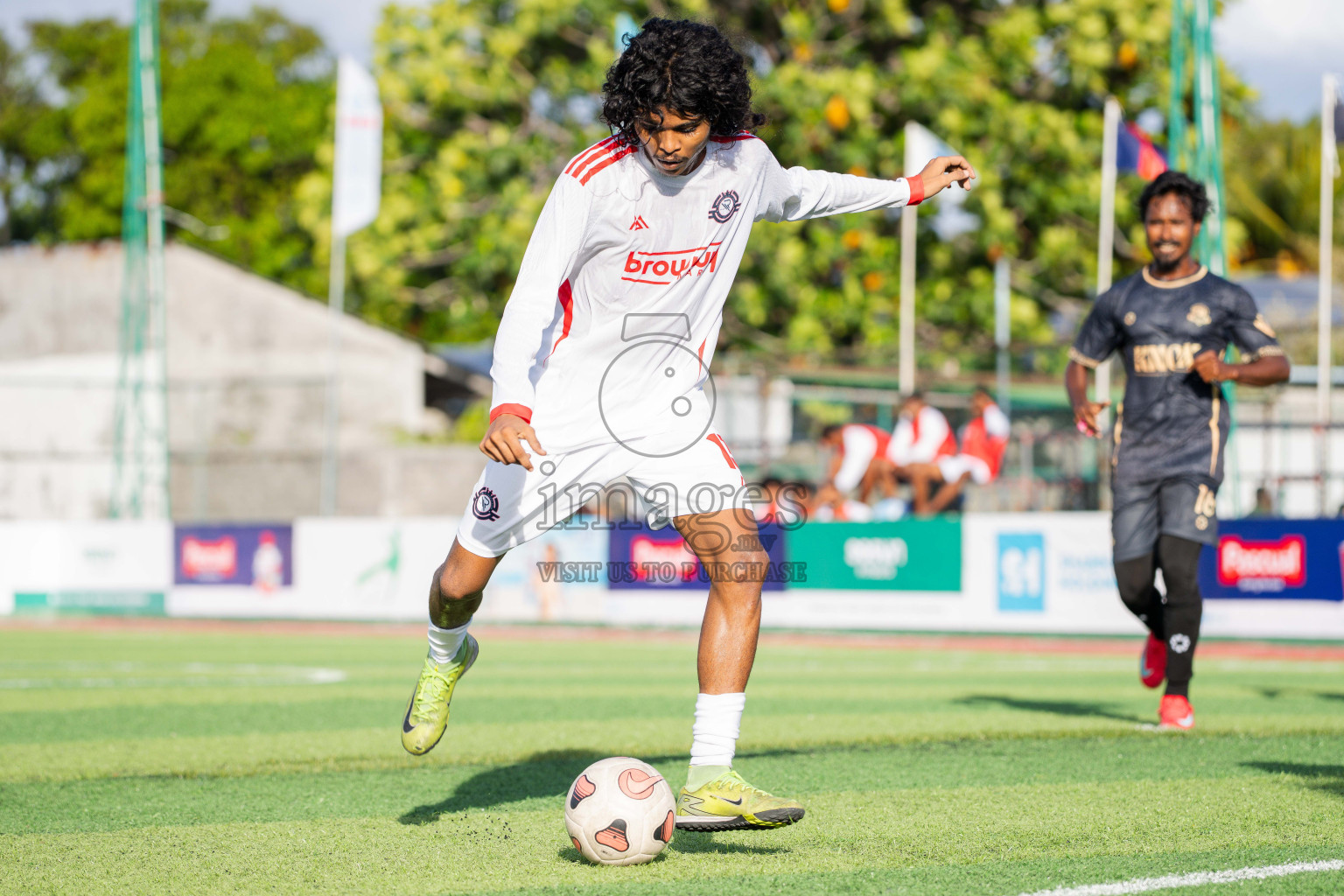 Outreef SC VS Lecrose SC in Day 3 - Fonadhoo Youth Futsal Challenge 2025 held in Fonadhoo Futsal Stadium, L. Fonadhoo, Maldives on Tuesday, 28th October 2025 Photos: Arif Rasheed / images.mv