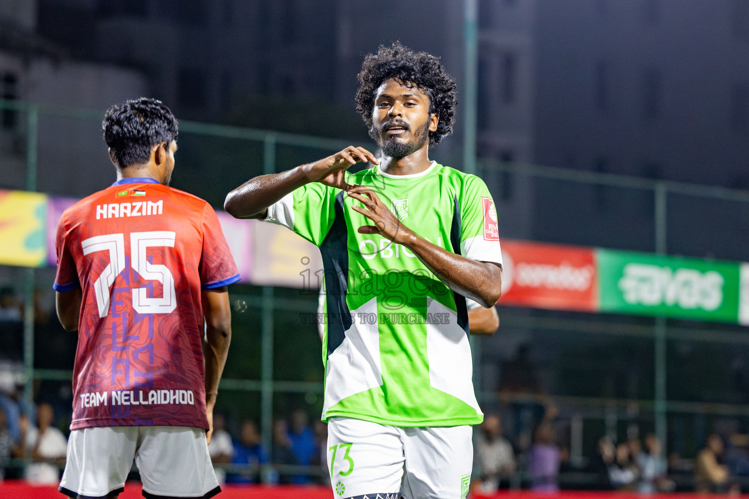 HDh Naivaadhoo vs HDh Nellaidhoo in Day 13 of Golden Futsal Challenge 2025 was held on Friday, 17th January 2025, in Hulhumale', Maldives. Photos: Nausham Waheed / images.mv
